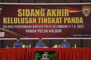 Polda Kalbar Gelar Sidang Akhir Kelulusan Penerimaan Bintara dan Tamtama Polri Tahun 2023