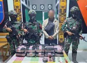Satgas Yonarmed 16/TK Berhasil Menggagalkan Upaya Penyeludupan Sabu Seberat 10Kg