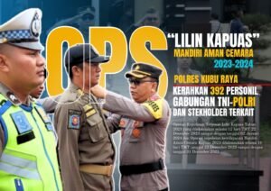Wakapolres Kubu Raya Pimpin Apel Gelar Pasukan Operasi Lilin Kapuas dan Operasi Mandiri Aman Cemara Kapuas 2023