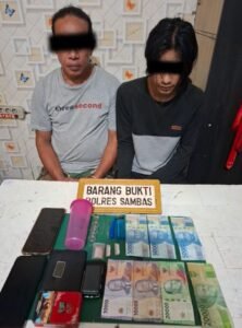 Lagi Dua orang Pengedar Narkotika di tangkap Tim Gabungan Satuan Resnarkoba dan Reskrim Polsek Pemangkat.