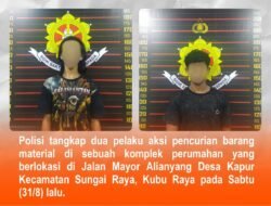 Pencuri Tertangkap Basah di Kubu Raya, Barang Bukti Senilai Jutaan Rupiah Disita