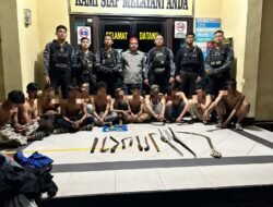 Patroli Enggang Polresta dan Polsek Pontianak Barat Amankan Remaja yang Diduga Akan Tawuran di Wilkum Pontianak Barat