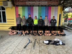 Polres Singkawang Amankan Beberapa Orang Remaja yang Terlibat Tawuran.