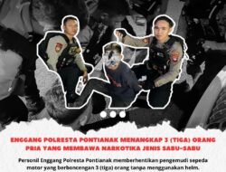 ENGGANG POLRESTA PONTIANAK MENANGKAP 3(TIGA) ORANG PRIA YANG MEMBAWA NARKOTIKA JENIS SABU