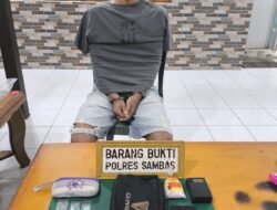 Pengedar Narkotika Diamankan di Sambas, Polisi Sita 5 Paket Shabu