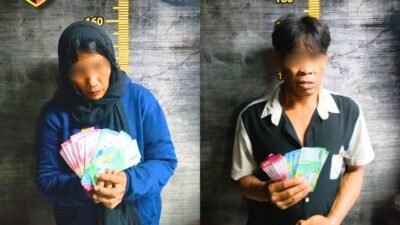 Pasutri Tega Tipu Pedagang Kecil Pakai Uang Mainan, Polisi Amankan Rp4,5 Juta Lembarannya