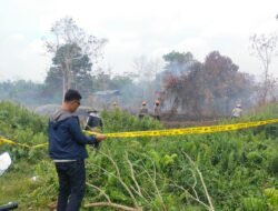 Police Line Terpasang di Karhutla Sungai Raya, Lahan Gambut 5 Hektare Jadi TKP